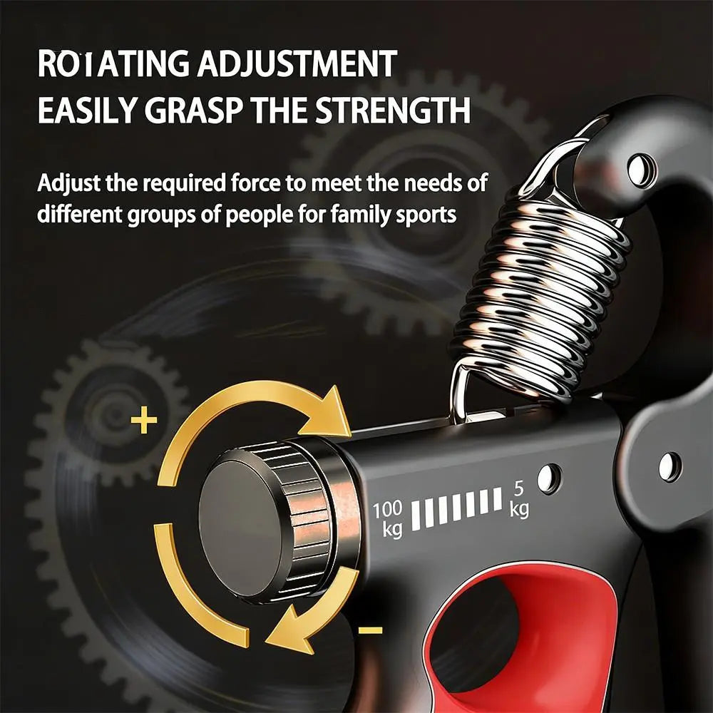 LINGPENG Adjustable Hand Grip Strength Trainer, 1 Count 5-100Kg Hand Grip Strengthener with LCD Display, Forearm Grip Strengthener, Hand Grip Exerciser, Workout Hand Gripper, Hand Strengthening Training Equipment for Home Gym Workout #GLOBAL PICKS