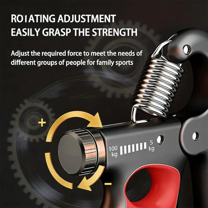LINGPENG Adjustable Hand Grip Strength Trainer, 1 Count 5-100Kg Hand Grip Strengthener with LCD Display, Forearm Grip Strengthener, Hand Grip Exerciser, Workout Hand Gripper, Hand Strengthening Training Equipment for Home Gym Workout #GLOBAL PICKS