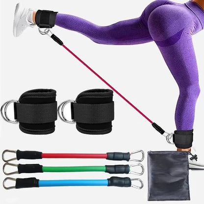 Ankle Resistance Bands with Cuffs, Workout Sets for Women, Resistance Bands for Working Out, Exercise Band for Leg Booty, Home Gym Workout Equipment, Ankle Weights Fitness Band Set Adjustable