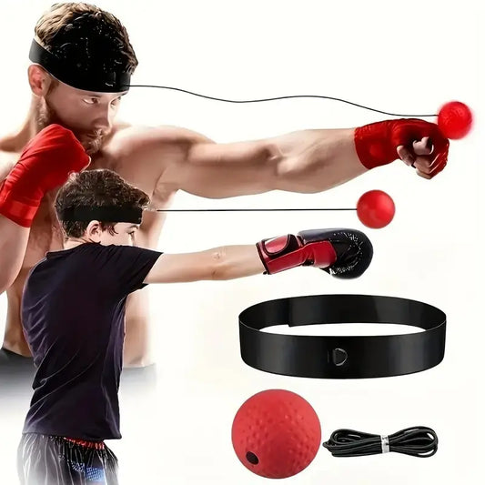 Headband Boxing Reaction Ball for Speed and Agility Training, Fun Boxing Equipment for the Whole Family, Ideal Sports Gift, 2.36-Inch Diameter